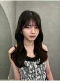 博多/福岡/韓国ヘア/前髪顔周りカット/レイヤー/暗めカラー
