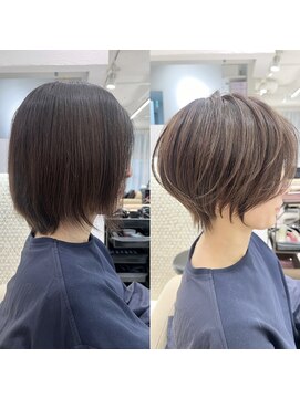 アンド ストーリーズ(&STORIES) ショートボブ髪型40代50代60代前髪あり前髪なし【橋本】