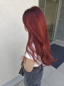 ゴットラトゥール(GOTTO LATOUR) カシスレッド/赤/ブリーチ/ロング/巻き髪/秋冬