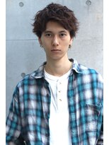 ブークル(boucle) メンズピンパーマ　スパイキーショートパーマ　アップバング