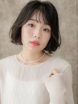 カバーヘア ブリス 志木南口駅前店(COVER HAIR bliss) 小顔補正カット黒髪アッシュ外ハネボブウルフ312X志木30代40代