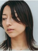 大人前髪外はねミディ【Number Three 綱島店】