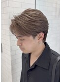ミルクティーベージュブリーチニュアンスセンターパート仙台