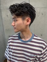 エウペ 渋谷(WEUPE)&nbsp;メンズ/マッシュパーマ/ウルフ/アッシュブラック/カルマパーマ