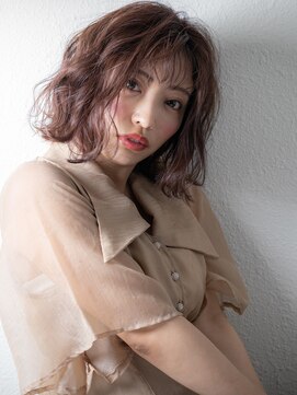 カバーヘア イヴ 戸頭店(COVER HAIR EVE) マロンベージュアッシュウェーブパーマ外ハネボブu戸頭20代30代