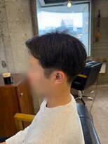 タメ(tame-)&nbsp;サーフカール/フェザーパーマ/ブルーブラック【都賀/メンズ】