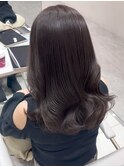 可愛い艶髪暗髪透明感ショコラグレージュカラー