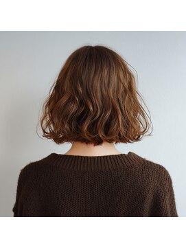 カーリーボリュームボブ/ナチュラルブラウン