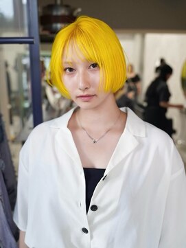 原宿/ウルフカット レイヤー デザインカラー ルーツカラー 