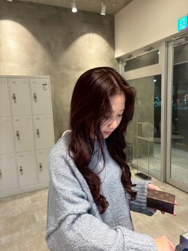 色気カールロング×艶ブラウンウェーブ