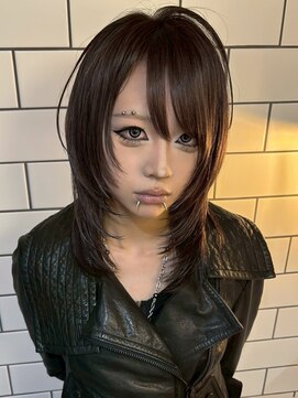 ベレーザ 渋谷(BELEZA) 17443黒髪アッシュハイレイヤーシャギーウルフヨシンモリ