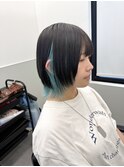 インナー水色/ウルフカット【町田】