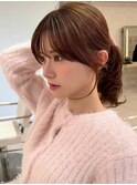 顔まわり/レイヤーロング/韓国ヘア/ベビーピンク/新宿