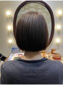 30×40×50代×ボブスタイル×切りっぱなし×ツヤ感UP