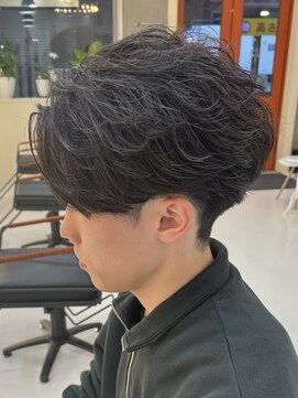 ラ ポルト ドゥ サワ(La Porte de SAWA) フェザーパーマ×シャドウパーマ【メンズパーマ/ブリーチ/長野】