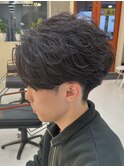 フェザーパーマ×シャドウパーマ【メンズパーマ/ブリーチ/長野】