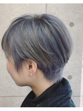 ア セカンド 清藤美容室第弐號(a sekand) シルバーアッシュのオシャレショートボブスタイル♪