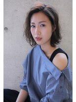 ヘアーアンドメイク シーク 吉祥寺(HAIR&MAKE SeeK)&nbsp;マットグレーウェーブボブ【seek吉祥寺】