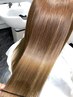 プレミアム髪質改善超音波トリートメント+カラー　¥16990