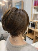 【GLASSI】大人丸みショート★グレーベージュ★髪質改善