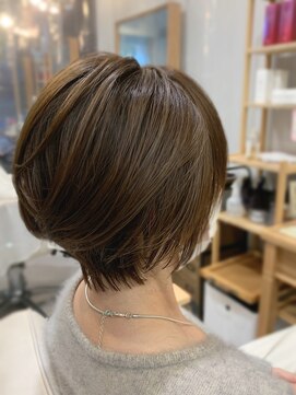 グラッシー センター北店(GLASSI) 【GLASSI】大人丸みショート★グレーベージュ★髪質改善