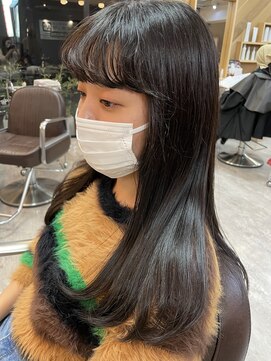 ヘア プロデュース キュオン(hair produce CUEON.) 前髪パーマ×ナチュラルブラウン