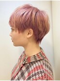 ピンクグレージュショートボブ【RENJISHI 松岡】