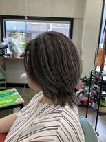 パペル(PAPEL)&nbsp;大人女性似合わせカット＋白髪ぼかしハイライト＋トリートメント