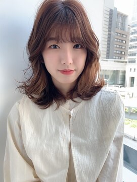 チェレ オレ 新金岡店(Chere ore) 大人可愛いくびれヘアー/シースルーバング/艶髪ブラウン