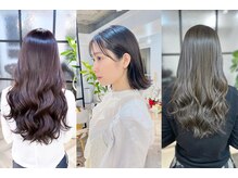 縮毛矯正とカラーが同時にできます。