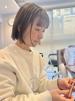 ワール(whirl.)&nbsp;大人かわいい切りっぱなしボブ☆20代30代40代ママ子育て髪質改善