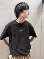 ジェノ(JENO by apish) メンズ/ハイライト/マッシュパーマ/ウルフ/アッシュブラック