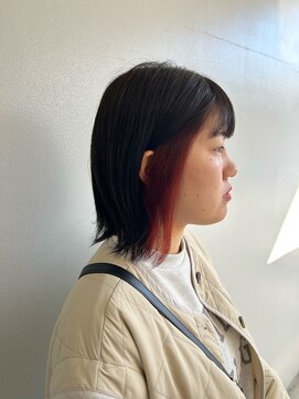 セダクション 道後樋又店(Seduction) 松山市/20代/30代/40代/黒髪×インナーカラー