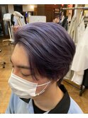 ラベンダー×かきあげスタイル