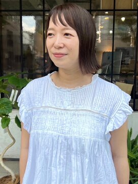 モク 京都北白川店(MOK) 【ハイライトボブ】アッシュカラーで夏らしく