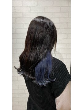 ビス ヘア アンド ビューティー 西新井店(Vis Hair＆Beauty) 【インナーカラー】ブリーチカラー×ブルーカラー