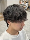 万代波巻きスパイラルパーマシャドウパーマツイストパーマウルフ