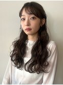 ハーフアップ ウェーブ巻き グレージュ【天神/今泉】