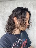 サーフカール/スパイキーショート/ブルーブラック/無造作カール