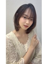 ポイントファイブバイソレイユ 豊橋駅前大通店(.5 by SOLEIL)&nbsp;ショートボブ顔周りレイヤーシースルーバング韓国風レイヤー