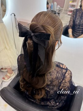 ヘア サロン クラン ソア 心斎橋店(hair salon clan soar) カチモリハーフアップ【クランソア】ヘアメ/ヘアセット/心斎橋