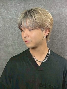 アウル 心斎橋(owl) シースルーマッシュ/ホワイトベージュ/ダブルカラー/メンズ