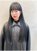 黒髪ロング×フルバング