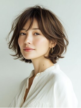 ビフィーノ リルネ(Bifino Rilune) クラゲヘアー/小顔/ココアベージュ/オリーブグレー/川西