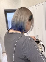 ルシティ(Le City)&nbsp;silver × pail Blue 【ブリーチ/ダブルカラー/髪質改善】