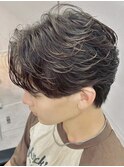 サーフカール/刈り上げセンターパート/波巻きツイストスパイラル