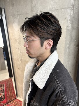 オルカ(ORCA) ピンパーマ/men's/センターパート/ダウンパーマ/新宿/藤沼