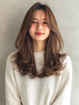 赤れんがアネックス(ANNEX) 大人可愛い艶髪韓国風くすみベージュくびれロングレイヤーカット
