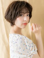 カバーヘア ブリス 川口(COVER HAIR bliss)&nbsp;ダークブラウン大人美人抜け感マッシュショートX川口30代40代