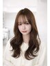 人気No.3!カット+ブリーチなしダブルカラー　￥20,500→￥17,400 #透明感カラー